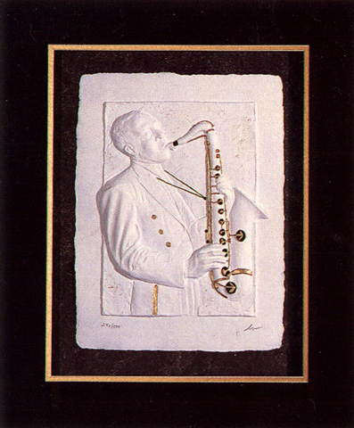 Inversed Black Jazz Player