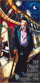 1998 Jazz & Heritage Festival Official Poster